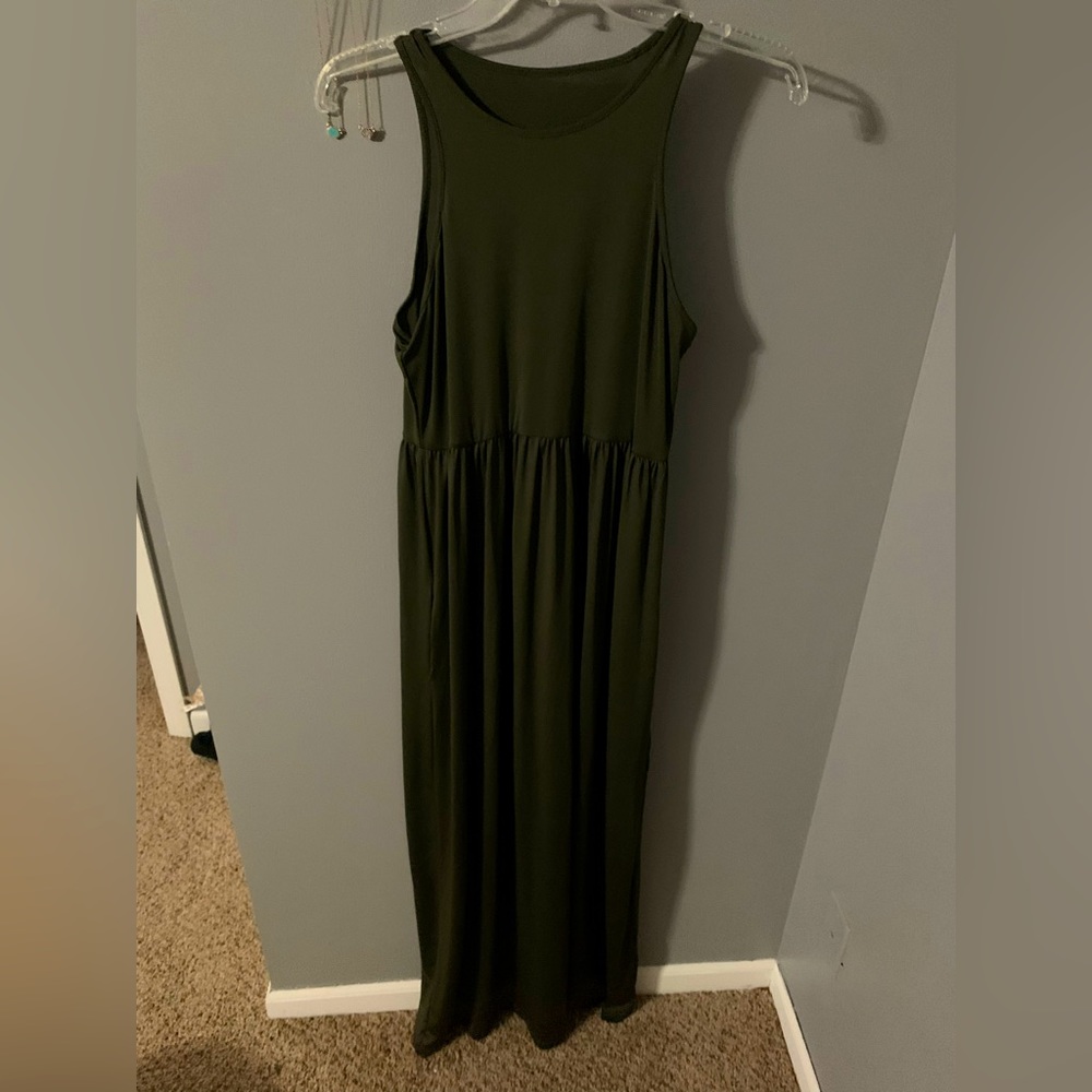 Olive green maxi. New without tags.